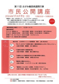 11月17日さがみ糖尿病行事市民公開講座